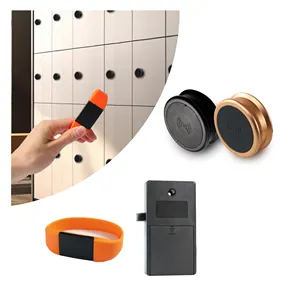 Cajón de oficina gimnasio sauna casillero USB batería de emergencia RFID cerradura inteligente para spa con pulsera