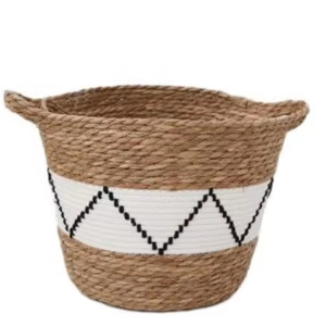 Effiziente Haushalts-und Küchen aufbewahrung skorb Binse Baumwoll seilkorb Regal Lebensmittel-und Behälter verwaltung - Product Image 1