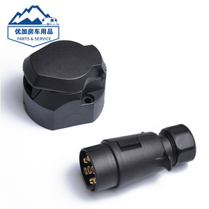 Automotive 7 Pin Plastic Power Connector Adapter Black <b>12V</b> Trailer <b>Plug</b> - Product Image 4