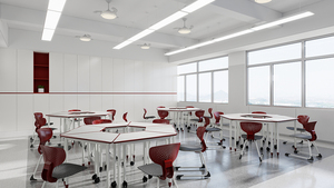 Trường trung học đào tạo Bảng di chuyển Modular sinh viên Bàn học sinh bàn và chait thiết lập univerdity trường lớp học đồ nội thất - Product Image 3