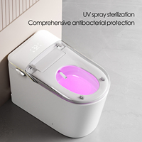 Toilette intelligente ovale de luxe avec désodorisation par parfum, siège chauffant, lavage à l'eau chaude, chasse d'eau automatique, bidet, idéale pour les projets hôteliers