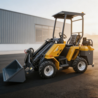 Chargeuse compacte sur chenilles diesel Kubota polyvalente avec accessoire chariot élévateur pour la manutention de matériaux en entrepôt