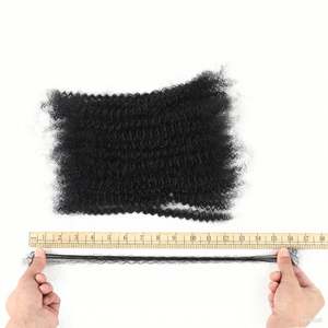 Cheveux brésiliens Remy 100% naturels en gros, cheveux humains de haute qualité, boucles crépues, double trame, pour tresses et dreadlocks - Product Image 4