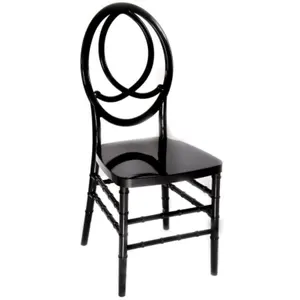 佛山工厂活动租用黑色亚克力可叠放婚礼凤凰椅派对椅