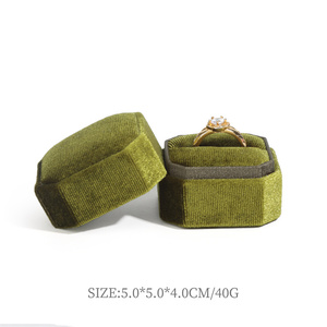 High End <b>Gift</b> Green Acrylic <b>Hexagon</b> Wooden Jewellery With Logo Pink Wood Small Jewelry <b>Box</b> Round Velvet Ring <b>Box</b> - Product Image 2