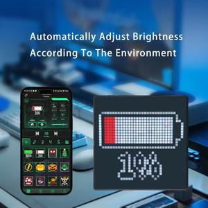 LOY 16x16 App-Controlled LED Pixel Art Display Programable para Bar Decor Atmósfera IP65 Clasificado para habitación y lámpara de mesa - Product Image 6