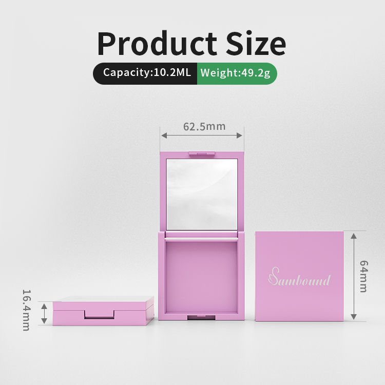 mini powder container with puff