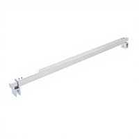 Barre de douche en acier inoxydable C005, nouveau style, design optimal, barre de porte en verre pour salle de bain en alliage de zinc pour hôtels