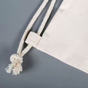Manufacturer Wholesale Drawstring Thickened Canvas Bag Customized Canvas Dustproof Storage Bag Large Capacity <b>Backpack</b> - Product Image 3