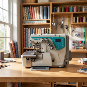 Second Hand JACK C4 <b>Automatic</b> Cutter Overlock <b>Machine</b> With Voice Guide - Product Image 3