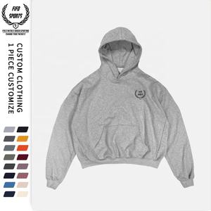 High Quality Cotton <b>Wreath</b> Hoodie for Herren Oversized Casual Print Winter Hoodie with Digital Powder Puff Silk Screen Printing - Product Image 1