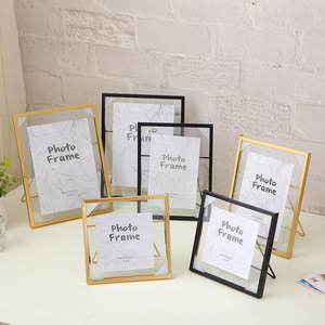 Picture <strong>Frame</strong> Gold Metal Floating Pressed Glass with Metal 4x6 <strong>5x7</strong> 6x8 High Quality Iron <strong>Photo</strong> <strong>Frame</strong> - Product Image 2