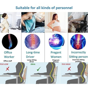 Coussin de soutien <span class=keywords><strong>lombaire</strong></span> ergonomique en mousse à mémoire de forme pour chaises de bureau, voitures et fauteuils roulants - Product Image 3