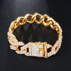 Chaînes cubaines en acier inoxydable de haute qualité, personnalisées, bon marché, avec pierres glacées, pour garçons, collier, ras de cou, largeur 20 mm - Product Image 4