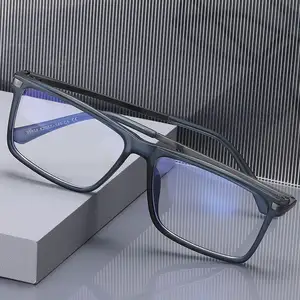 Armações de óculos óticos anti luz azul, para computador, masculinos tr90, óculos de leitura