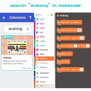 Diyall Wukong Hội Đồng Quản trị cho mic-ro: Bit động cơ servo Cảm biến mở rộng lá chắn cho makecode lập trình Kit - Product Image 6