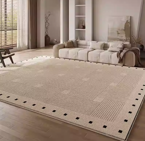 Wohnzimmerteppich 2025 Neu Hochwertig Abwischbar Mid-Century Wabi Sabi Sofa Schlafzimmer Bodenmatte Wasserdicht Großflächig Kariert - Product Image 1