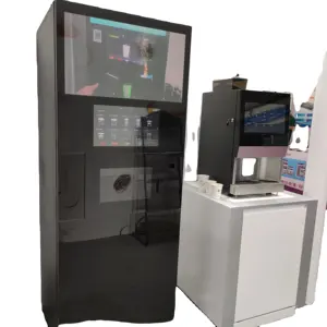 Máquina de venda de café comercial grãos de café máquina automática com kiosk máquina de venda
