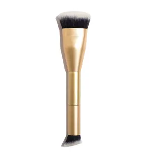 DIAS Dual Side Golden Private Label Vegan Contour Blush Foundation Synthetic Custom Wholesale Single Makeup Brush