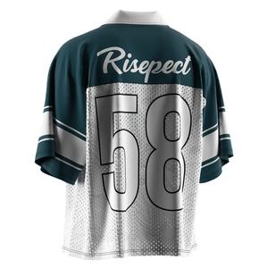 Camiseta de Fútbol Retro con Cuello Polo, Paneles de Malla Transpirable y Diseño Holgado para Aficionados al Fútbol Americano - Product Image 6