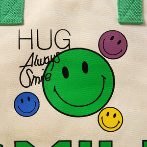 2023 패션 멀티 기능 재활용 캔버스 토트 백, 여성을위한 아름다운 패턴 창-쇼핑 해변 놀이/ - Product Image 2