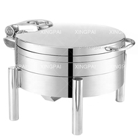 XINGPAI prix d'usine nouveau design élégant argent réchaud hôtel restauration acier inoxydable chauffe-plats buffet réchaud
