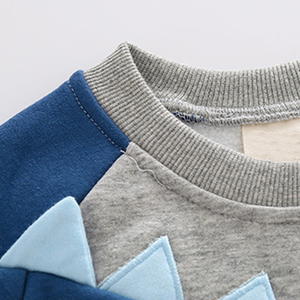 Sudadera de manga larga para bebé, Jersey informal con contraste de Color a la moda - Product Image 5