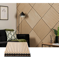 Panneau mural acoustique en bois insonorisant pour salon moderne avec construction en bois massif et réduction de bruit élevée