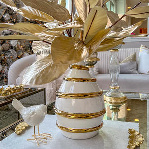 แจกันเซรามิกทรงโถขิงหรูหราน้ำหนักเบาทันสมัยสร้างสรรค์สำหรับห้องนั่งเล่นโต๊ะรับประทานอาหารของโรงแรมเครื่องประดับจัดดอกไม้ - Product Image 6