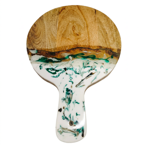 Planche à découper en bois d'acacia et résine époxy, la plus vendue, résistante au lave-vaisselle, de haute qualité, bloc de découpe Falak World Export, épaisseur 1,5 cm - Product Image 1