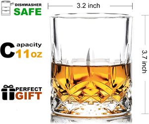 Bicchieri vecchio stile per bere rocce bicchieri di cristallo Whisky Cocktail Cognac Vodka Gin <span class=keywords><strong>Tequila</strong></span> per gli uomini delle donne - Product Image 5