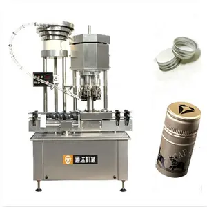 Capping Machine Aluminum Cap Automatic Screw Jar Closing Cap Pet Bottle Rotary Filling And Capping Sealing Machine For Small Bottles