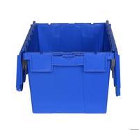 Boîte de rangement pour documents avec couvercle attaché, fermeture sécurisée, protection de la vie privée, anti-poussière, résistante à l'humidité, caisse en plastique pour la logistique