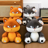 Nouvelle Peluche Chat Mignon de 35 cm, Coussin de Sommeil avec Rembourrage en Coton PP Ultra Doux, Lavable, Design Adorable, Anti-Stress, Vente en Gros