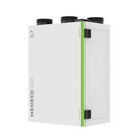 Système de ventilation ERV vertical à économie d'énergie avec récupération de chaleur, commande par application Tuya, WIFI, montage mural
