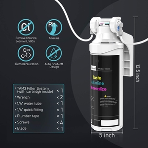 Purificador de Agua Alcalina con Remineralización Post-<span class=keywords><strong>Filtro</strong></span>, Conexión Directa al Grifo del Fregadero para Sistemas de Ósmosis Inversa de Agua Potable - Product Image 6