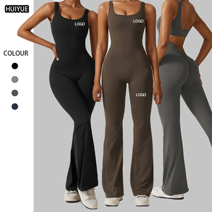 Combinaison de <span class=keywords><strong>sport</strong></span> évasée une pièce personnalisée de haute qualité pour femme, sexy, épaules dénudées, tenue de <span class=keywords><strong>sport</strong></span> une pièce, combinaison de gym pour l'entraînement - Product Image 1