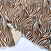 Cuir véritable peau de vache marron noir blanc imprimé zèbre texturé peau de vache chinoise
