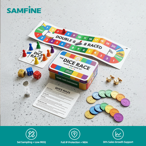 <span class=keywords><strong>Jeu</strong></span> <span class=keywords><strong>de</strong></span> Carrom Portable <span class=keywords><strong>de</strong></span> Voyage pour 2 Joueurs, en Papier d'Art 350GSM, Dorure à Chaud, Certifié FSC, Compact, <span class=keywords><strong>Tactique</strong></span> <span class=keywords><strong>de</strong></span> Duel - Product Image 1