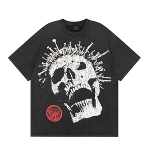 Camiseta de Verano Casual de Manga Corta para <span class=keywords><strong>Hombre</strong></span>, de Alta Calidad, con Estampado Animal, de Algodón de 280 Gramos, <span class=keywords><strong>Serie</strong></span> Hell Star NFC - Product Image 5