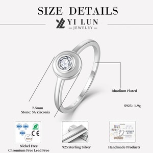 Anillo <span class=keywords><strong>de</strong></span> Plata <span class=keywords><strong>de</strong></span> Ley 925 Personalizado al por Mayor, Anillo <span class=keywords><strong>de</strong></span> Circonita Naranja Chapado en Oro para Mujer, Joyería <span class=keywords><strong>de</strong></span> Compromiso y <span class=keywords><strong>Boda</strong></span> - Product Image 6