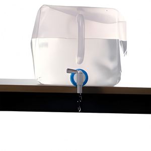 Bouteille d'eau pliable transparente en LDPE de 10 L avec robinet, réutilisable pour le camping en plein air - Product Image 1