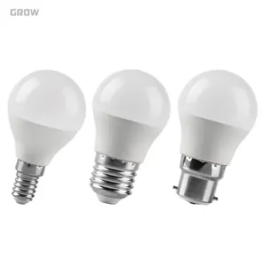 Lâmpada LED de poupança de energia 5W AC220V 3000K/4000K/6000K G45 E14 E27 B22 sem filtro branco quente e frio para iluminação doméstica e de escritório