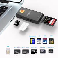 Lector de Tarjetas USB Tipo C 3 en 1 SCR311 Premium para Tarjetas de Memoria SD, MMC, SM y Micro SD