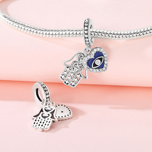 Directo de fábrica Original S925 cuentas de plata esterlina Virgen María Cruz con circón caliente para <span class=keywords><strong>Amazon</strong></span> DIY joyería accesorios pulsera - Product Image 3