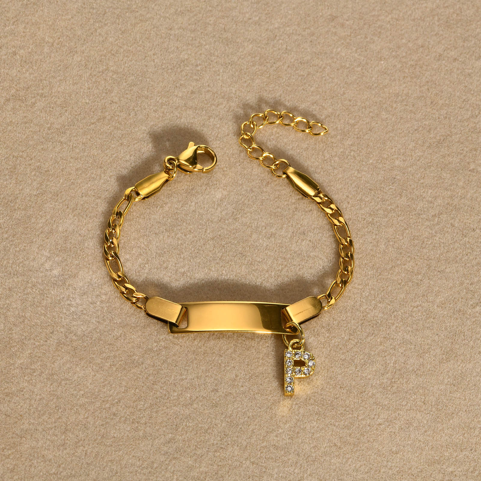 12CM gold letter P