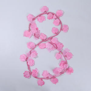 Guirlande suspendue de buissons artificiels en plastique ZOKiNG DECOR, 230 cm, toucher naturel, feuilles hautement réalistes pour fêtes, maison, bar - Product Image 5