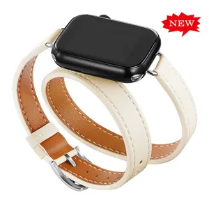 <span class=keywords><strong>Correa</strong></span> de cuero CAOWTAN para <span class=keywords><strong>Apple</strong></span> <span class=keywords><strong>Watch</strong></span> Band 49mm 41 <span class=keywords><strong>45</strong></span> 40mm 44mm <span class=keywords><strong>Correa</strong></span> para IWatch Series 9 8 7 6 SE Ultra 2 pulsera de repuesto - Product Image 1