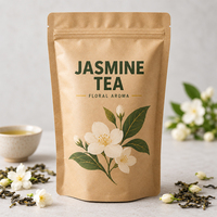 Sachet alimentaire en papier kraft réutilisable de haute qualité avec fenêtre transparente