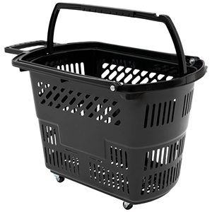 Paniers de courses en plastique écologiques de 22 L avec 2 poignées pour supermarchés et épiceries - Product Image 3